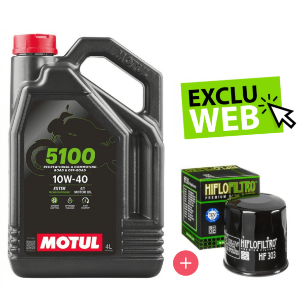 Kawasaki Z750 Pack Vidange Motul 5100