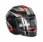Casque Moto Jet IBK- Noir Rouge