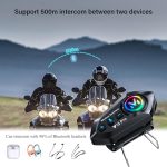 Y12 PRO Intercom Kit Bluetooth Casque Moto Sans fil LED – Image 2