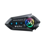 Y12 PRO Intercom Kit Bluetooth Casque Moto Sans fil LED