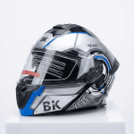 Casque Moto Modulable BK - Gris Bleu