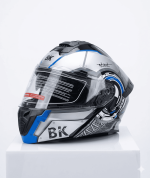 Casque Moto Modulable BK - Gris Bleu