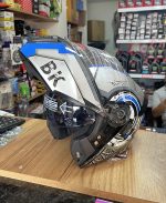 Casque Moto Modulable BK - Gris Bleu – Image 4